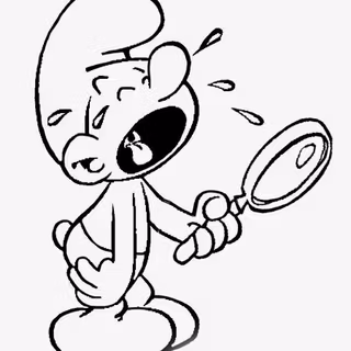 Black and white The Smurfs wallpaper