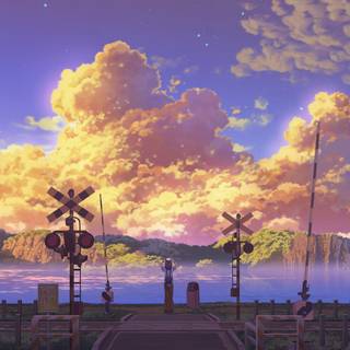 Chill anime nature wallpaper