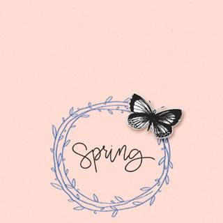 Butterfly spring iPhone wallpaper