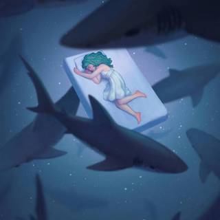 Shark girl wallpaper