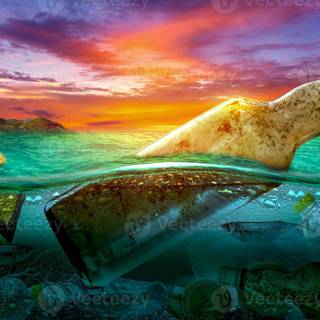 Ocean pollution wallpaper