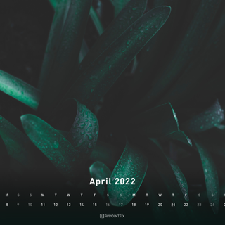 April 2022 calendar wallpaper