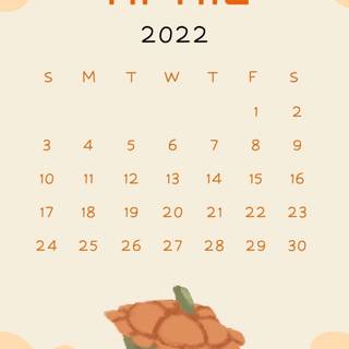 April 2022 calendar wallpaper