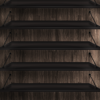 Black shelves wallpaper
