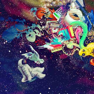 Psychedelic girl wallpaper