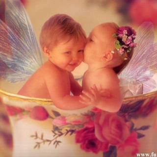 Cute baby love wallpaper