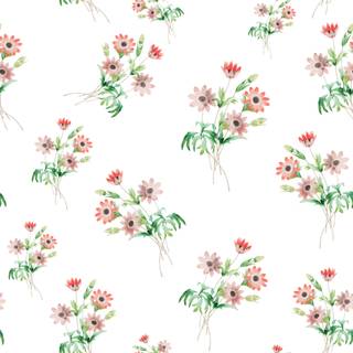 Spring floral pattern wallpaper