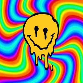Drippy smiley face wallpaper