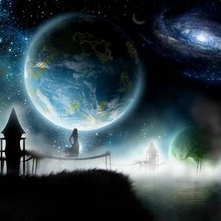 Funny space wallpaper