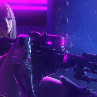 Girl gamer PC wallpaper