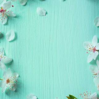 Cute blue spring wallpaper