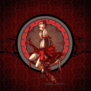 Gothic red wallpaper