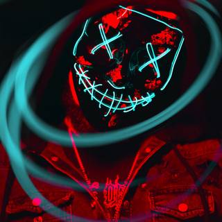 Red mask Android wallpaper