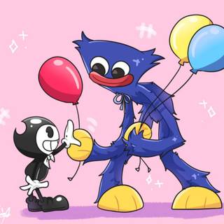 Huggy Wuggy and Kissy Missy wallpaper