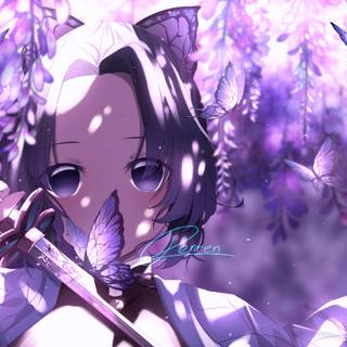 Purple Demon Slayer wallpaper