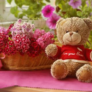 Teddy Bear spring wallpaper