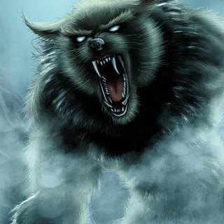 Dangerous wolf wallpaper