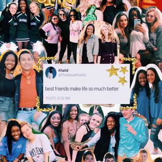 BFF collage wallpaper