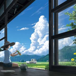 Desktop anime summer wallpaper