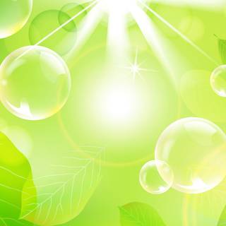 Green bubbles wallpaper