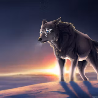 Cartoon wolves wallpaper