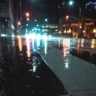 Street rain wallpaper