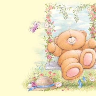 Cartoon Teddy Bear wallpaper