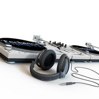 DJ headphones wallpaper