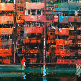 Cyberpunk Japan desktop wallpaper