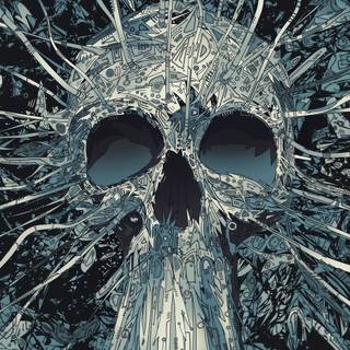 Skull sketches wallpaper