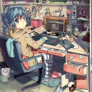 PC anime aesthetic wallpaper