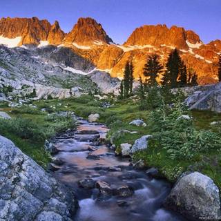 Mountain stream wallpaper