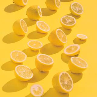 Lemon yellow wallpaper