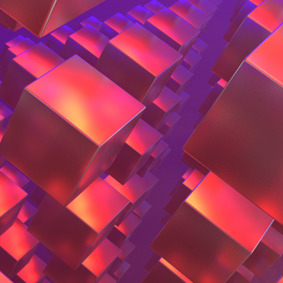 iPhone logo blue red wallpaper