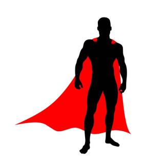 Caped superhero silhouette wallpaper