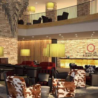 Hotel lobby wallpaper