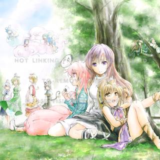 Cute summer anime wallpaper