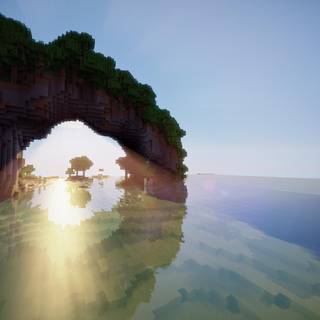 Minecraft realistic water wallpaper