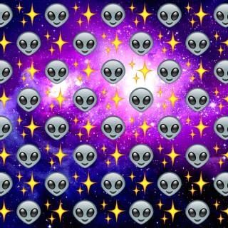 Alien Emoji wallpaper