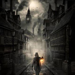 Victorian London wallpaper