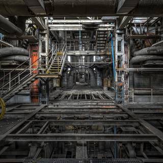 Old factory wallpaper