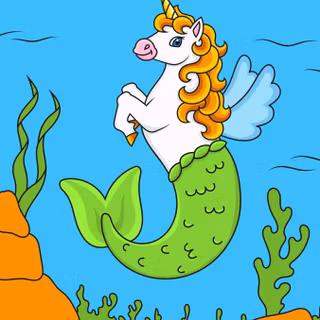 Unicorn mermaid wallpaper