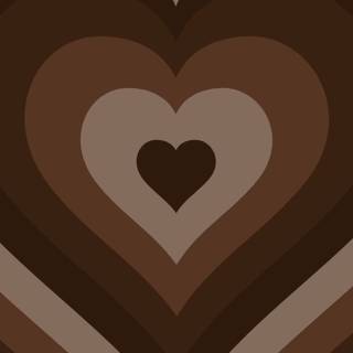 Brown hearts aesthetic wallpaper