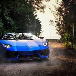 Lamborghini desktop blue wallpaper