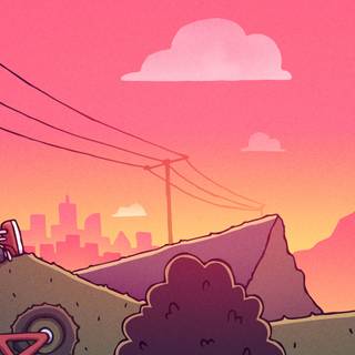 Cartoon aesthetic desktop wallpaper