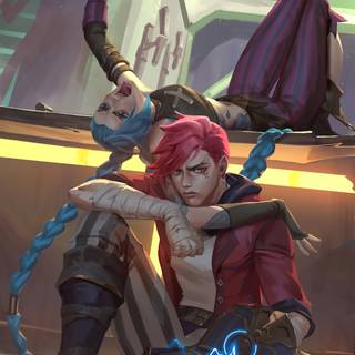 Jinx and Vi wallpaper