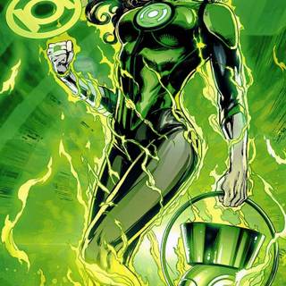 Green female superhero wallpaper