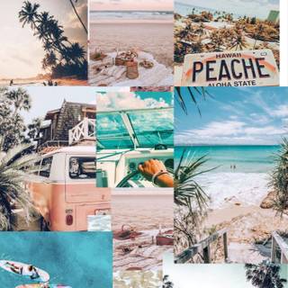 iPhone summer collage wallpaper