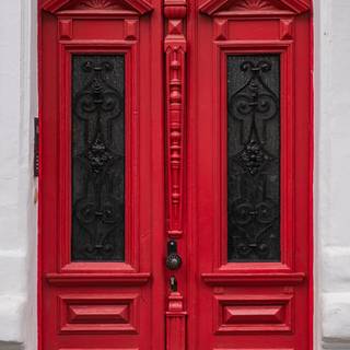 Red door wallpaper
