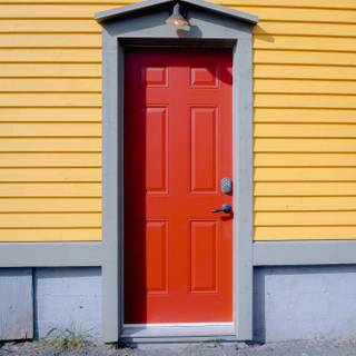Red door wallpaper
